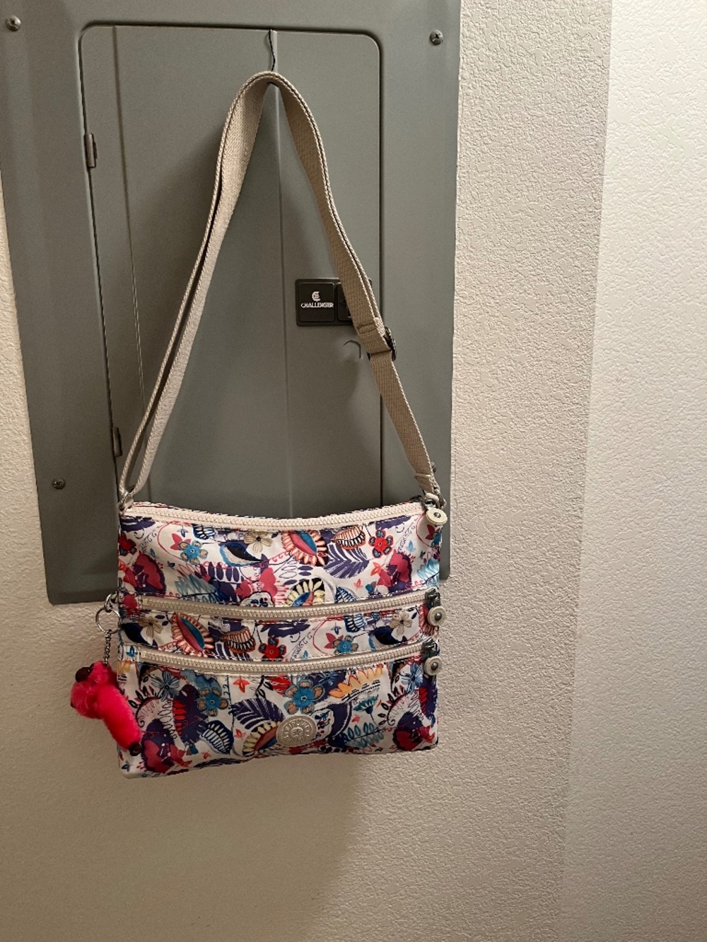 Kipling HB6141 Alvar Crossbody Shoulder Bag Double Zip Nylon
